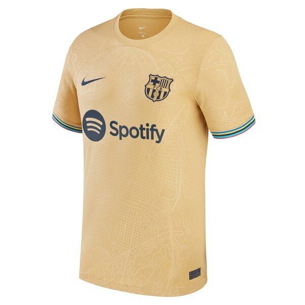 Frenkie de Jong Barcelona Nike Youth 2022/23 Away Replica Player Jersey - Yellow