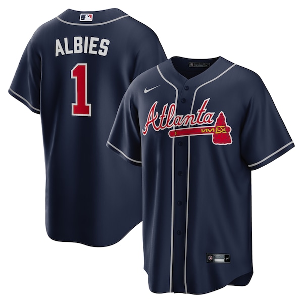 Ozzie Albies Atlanta Braves Nike Alternate Replica Player Name Jersey - Navy/Red/White