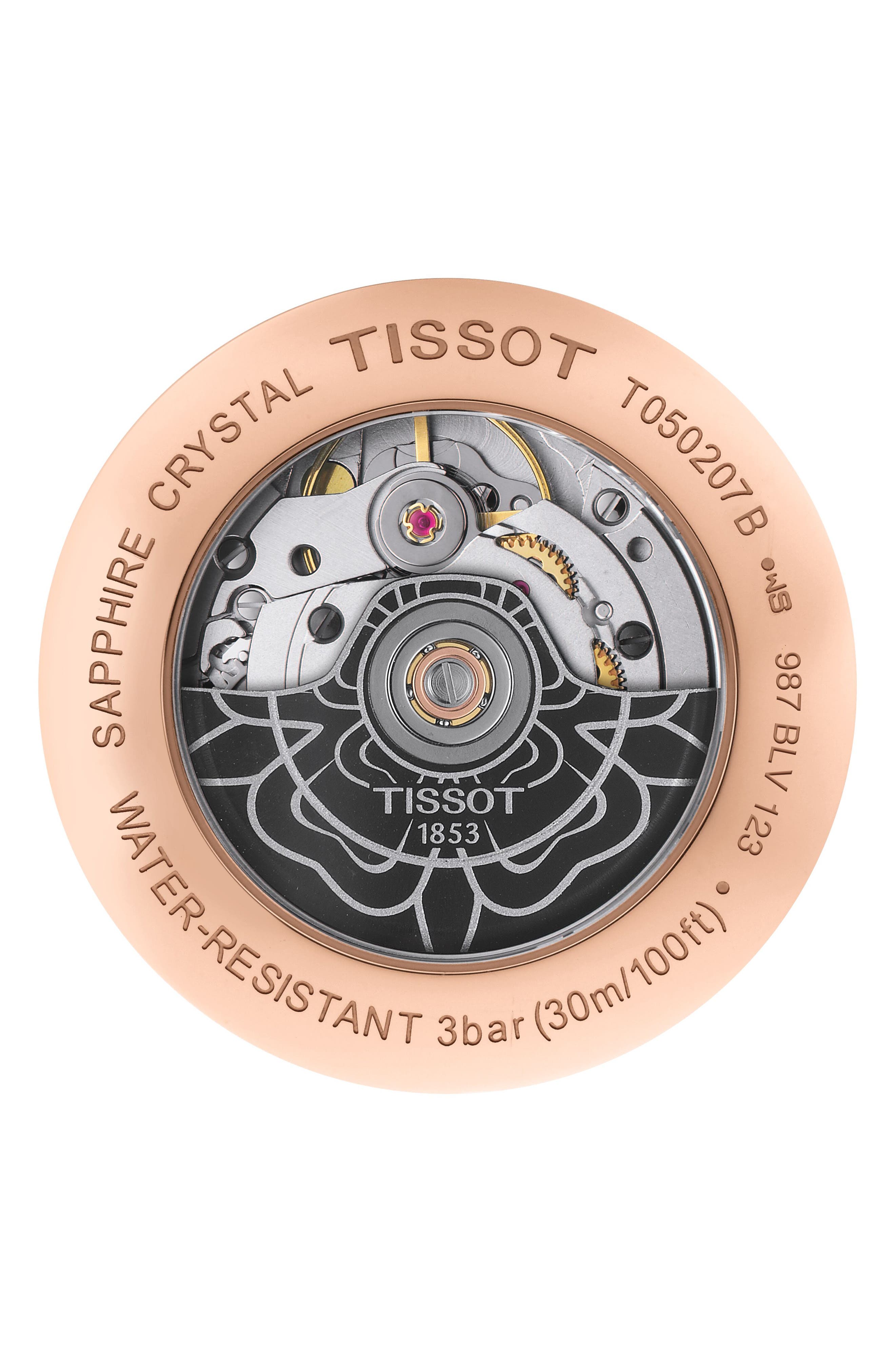 Tissot Lady Heart Flower Power Faux Leather Strap Watch, 35mm