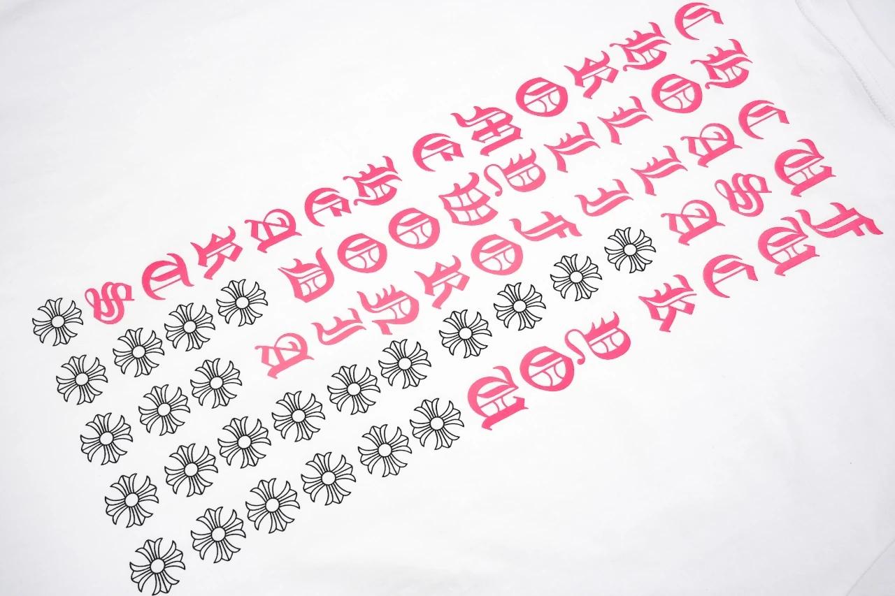 Chrome Hearts White Vertical Sanskrit Cross T-Shirt product photo from LabelPicks