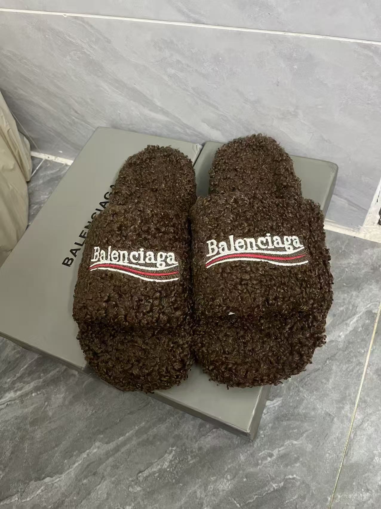 Balenciaga Furry Slide
