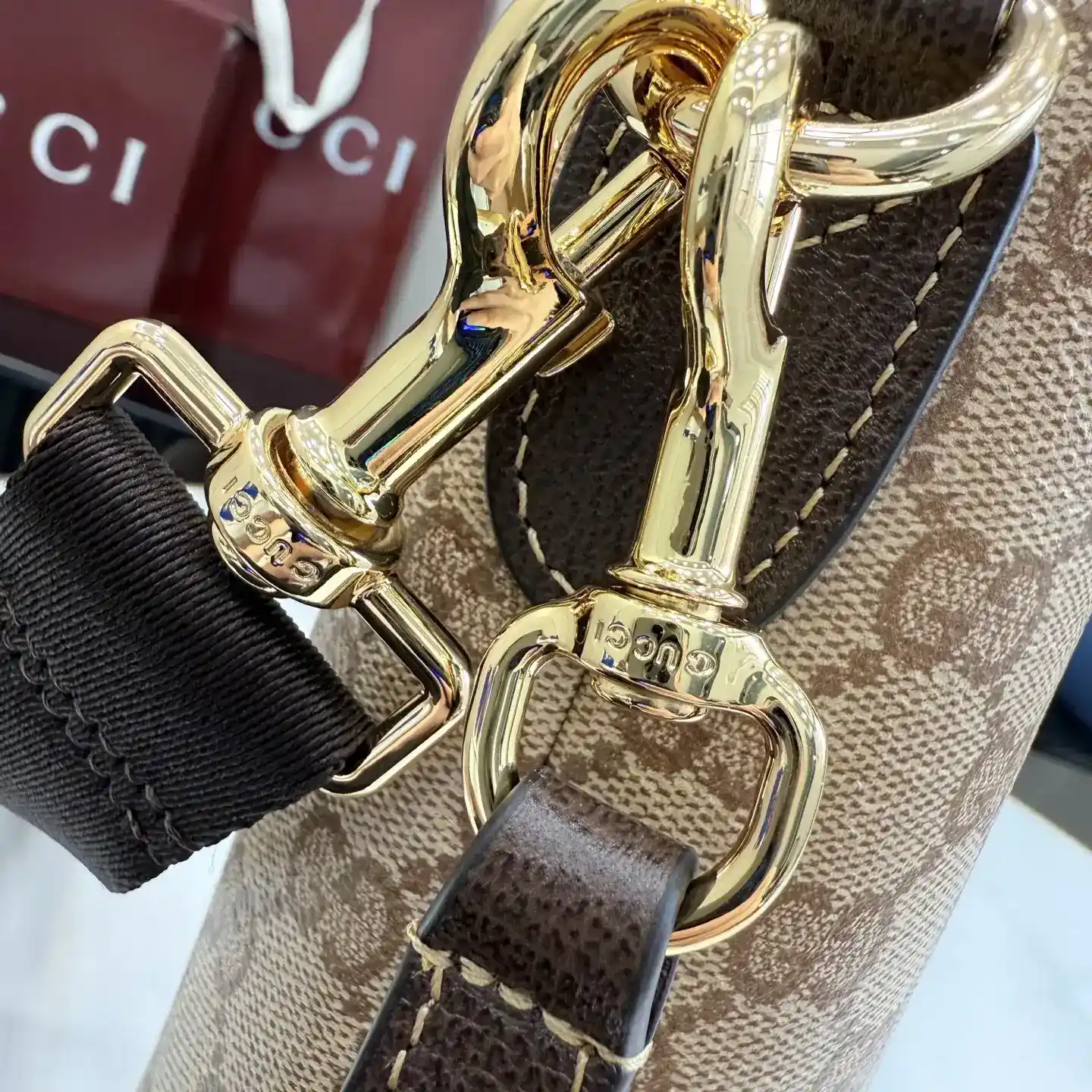 Gucci Beige Generation Canvas and Leather Crossbody Bag product photo from LabelPicks