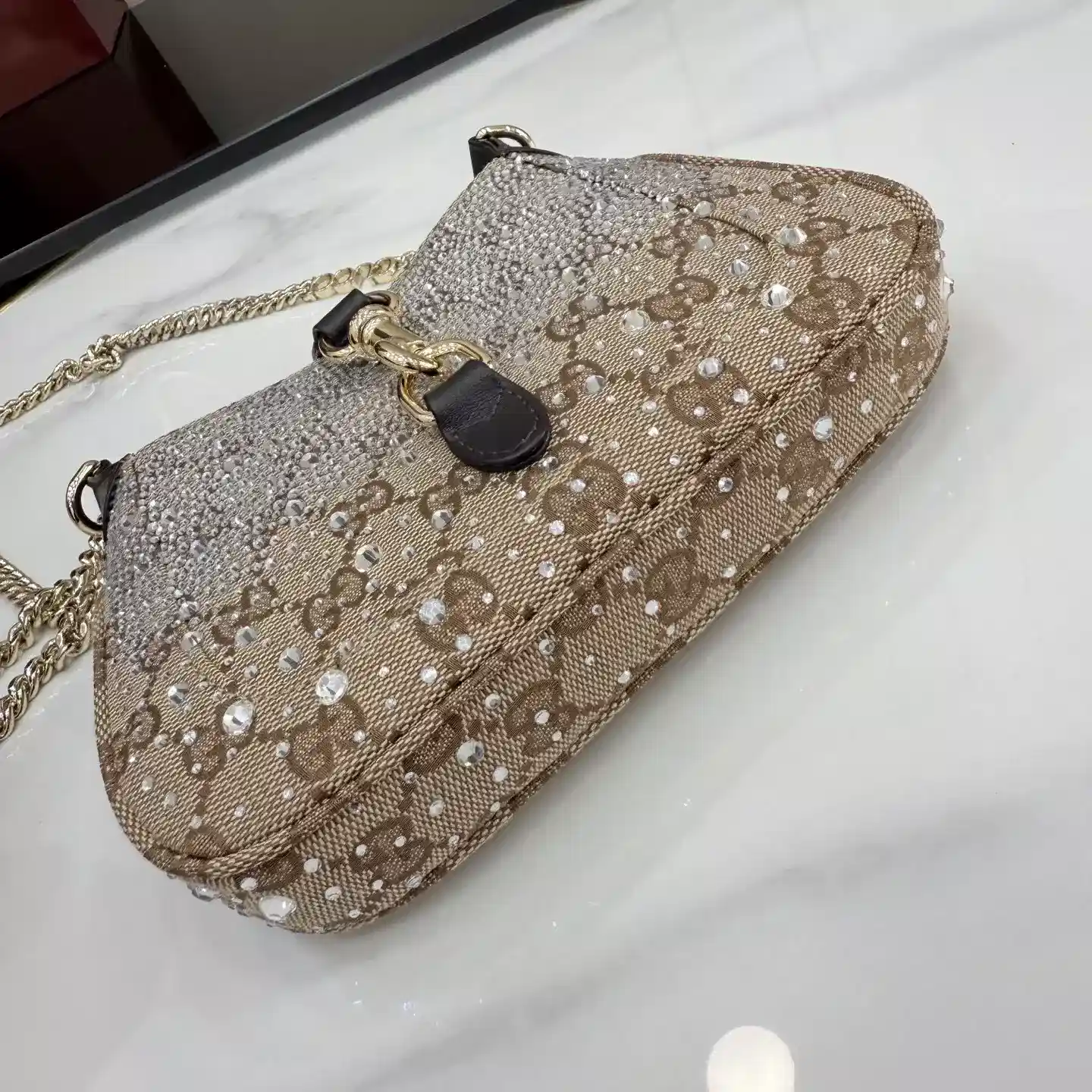 Gucci Brown Jackie Canvas and Leather Crossbody Bag product photo from LabelPicks