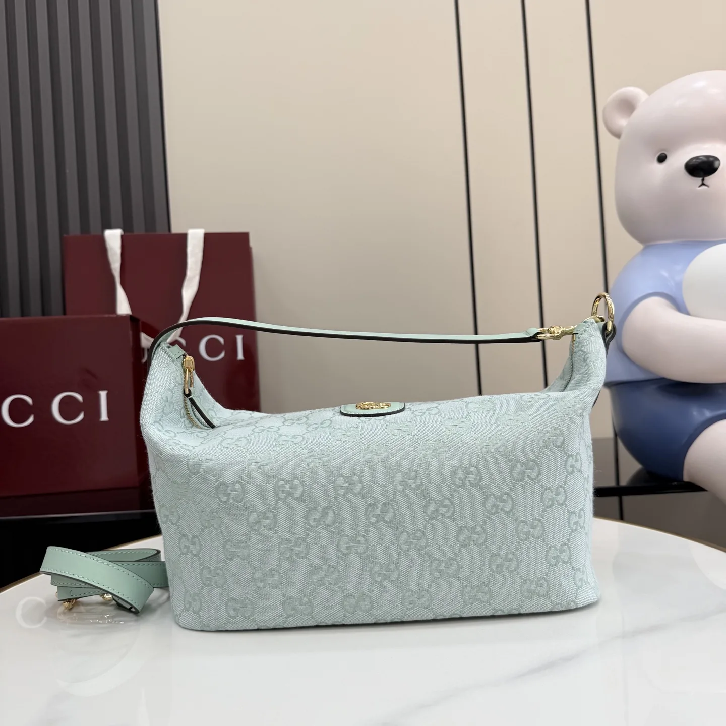 Gucci Blue GG Supreme Canvas Crossbody Bag product photo from LabelPicks