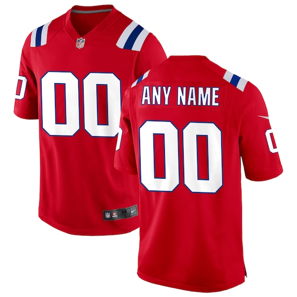 New England Patriots Nike Alternate Custom Jersey - Red