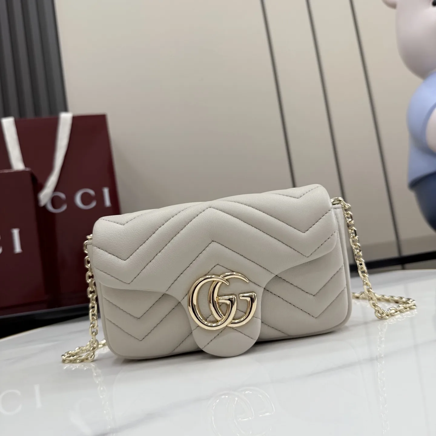 Gucci Grey Marmont GG Supreme Canvas Shoulder Bag product photo from LabelPicks