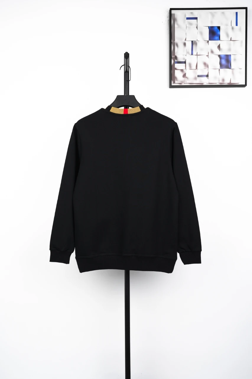 Burberry Black Check Panel Crewneck Sweatshirt product photo from LabelPicks