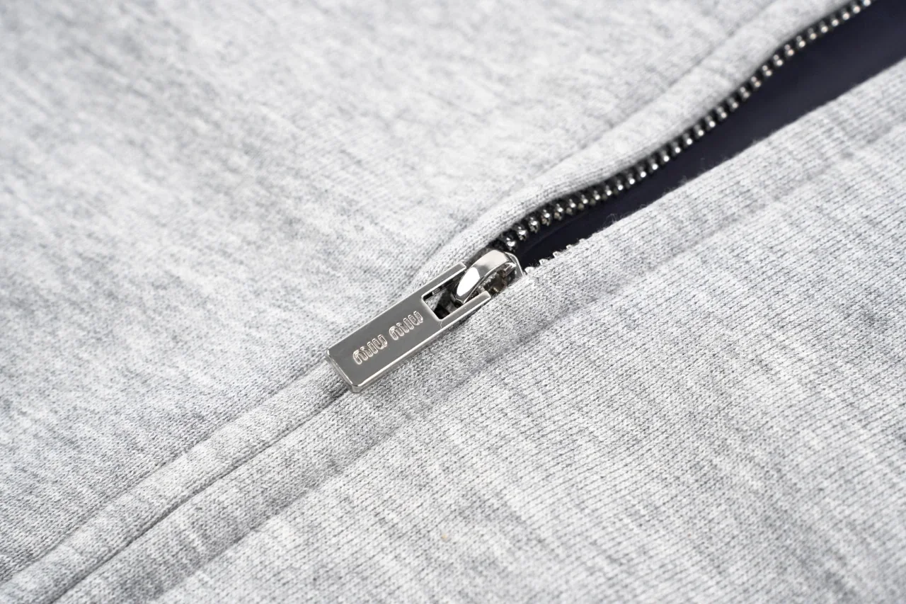 Miu Miu Grey Logo Reversible Hooded Jacket product photo from LabelPicks