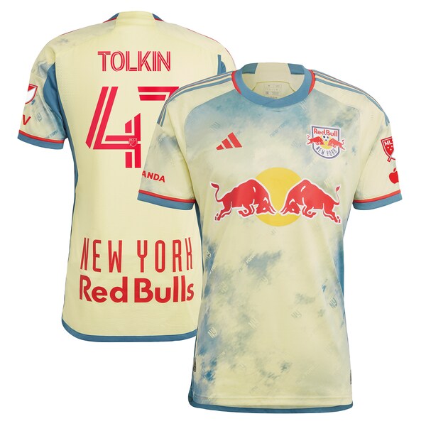 John Tolkin New York Red Bulls adidas 2024 Daniel Patrick Kit Authentic Jersey - Yellow