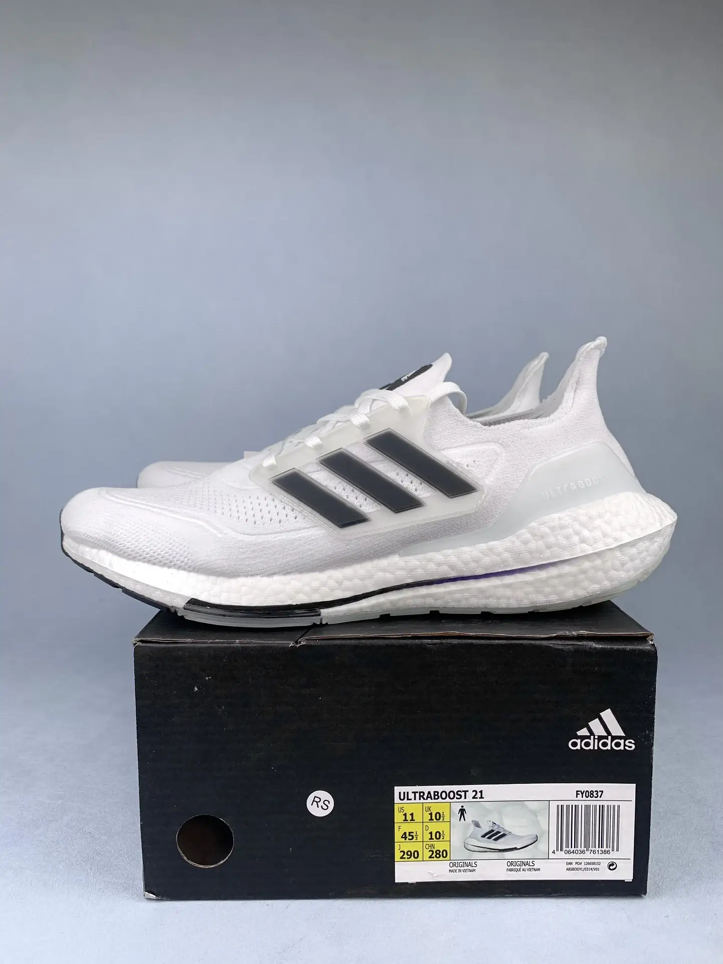 adidas Ultraboost 21 Primeblue Cloud White Core Black Shoes product photo from LabelPicks