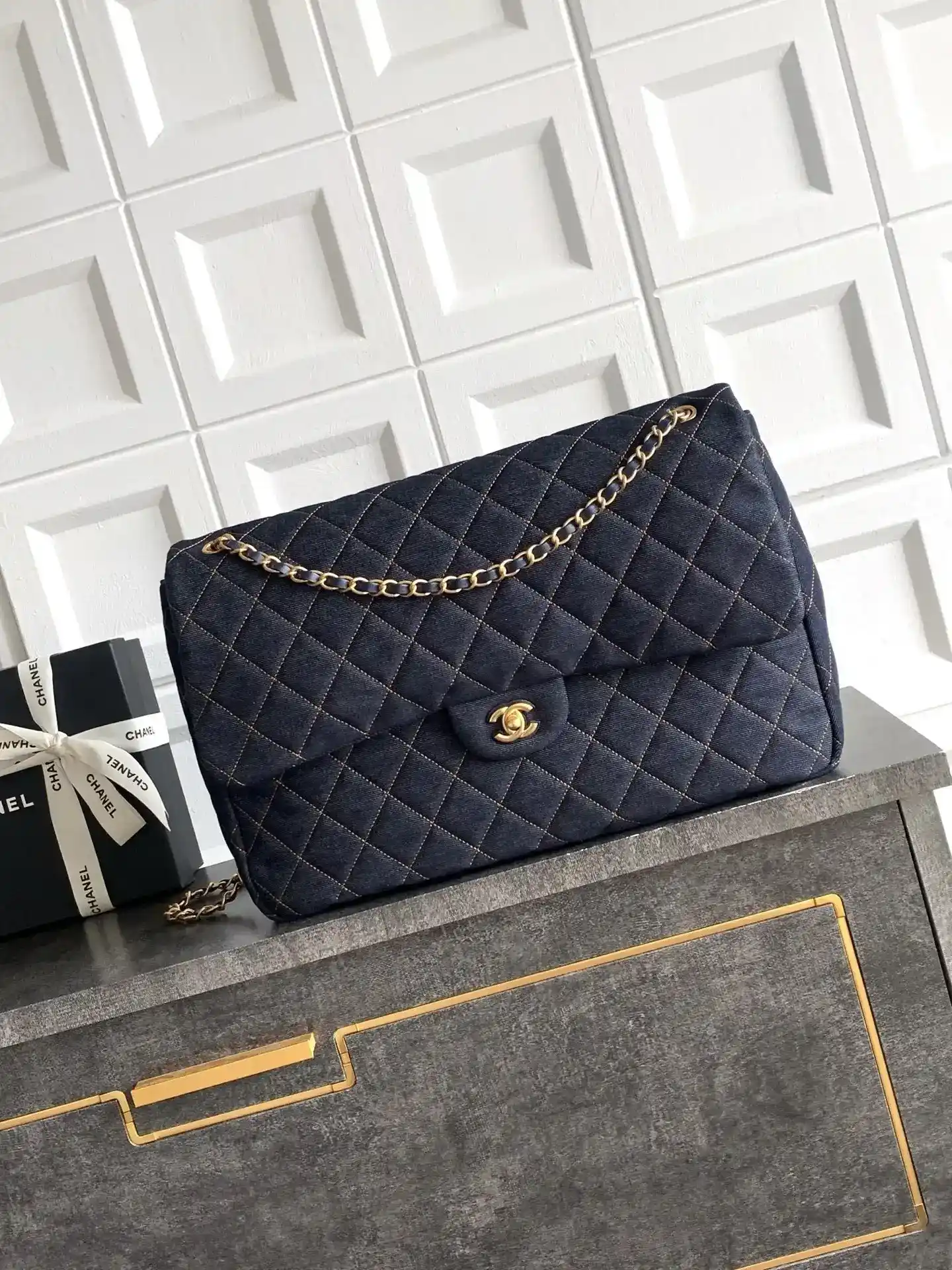 Chanel Classic Flap Navy Quilted Leather Shoulder Bag product photo from LabelPicks