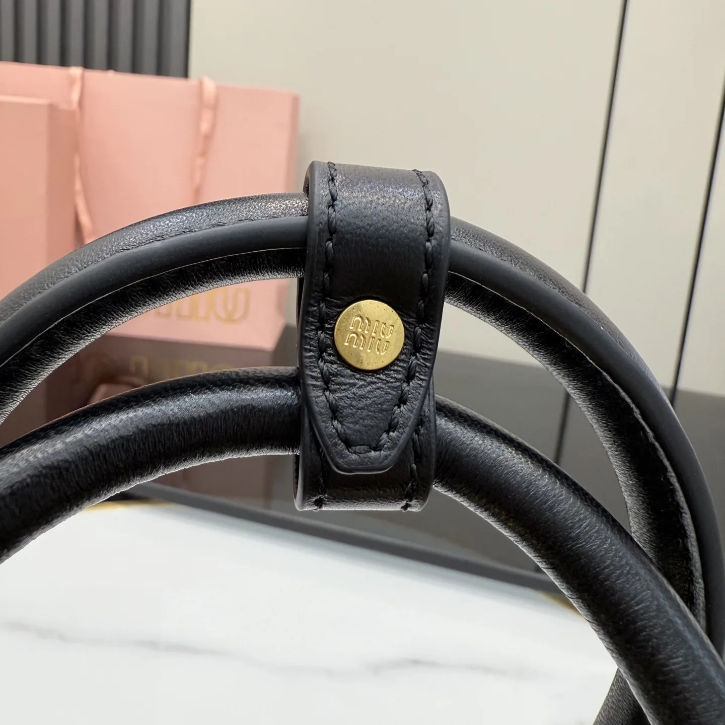 Miu Miu Arcadie Black Lambskin Top Handle Bag product photo from LabelPicks