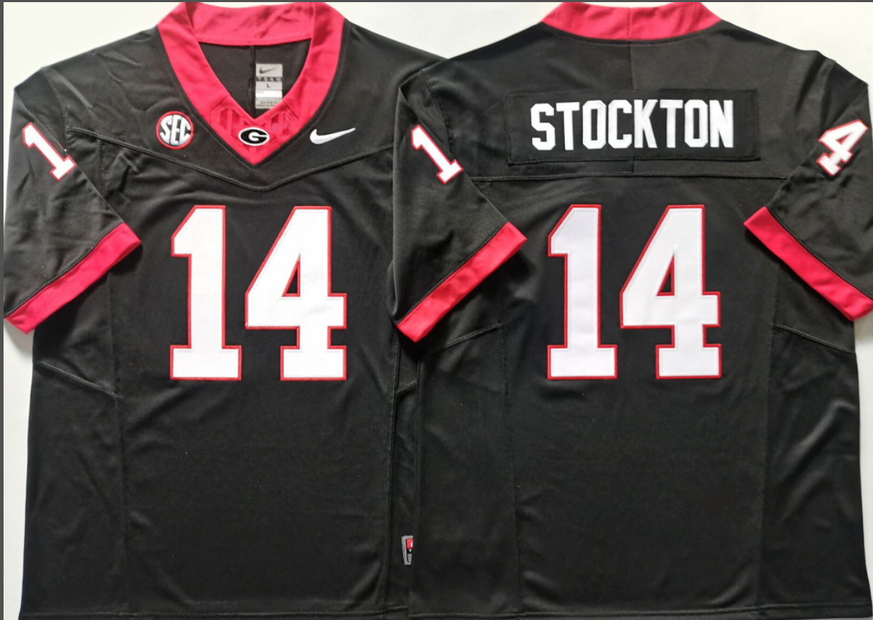 Gunner Stockton NCAA Georgia Bulldogs Nike Vapor Limited Jersey