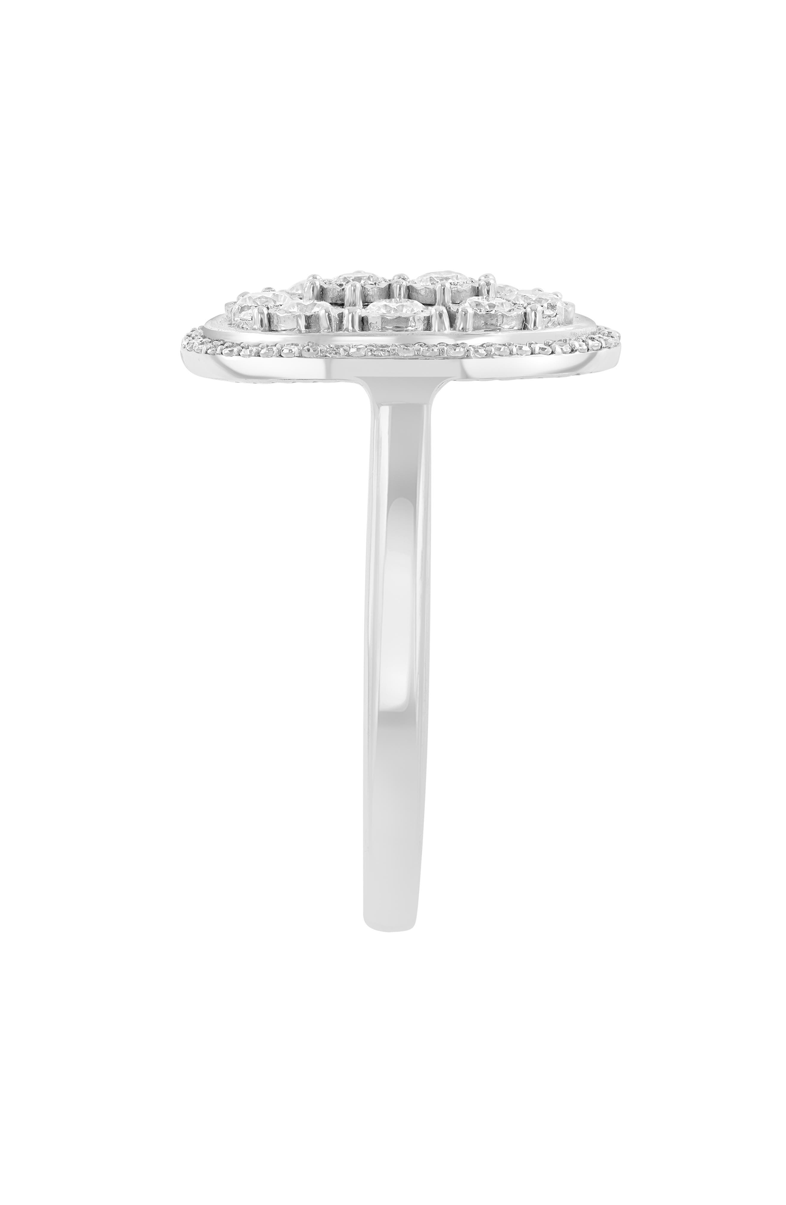 EFFY Sterling Silver Diamond Halo Ring