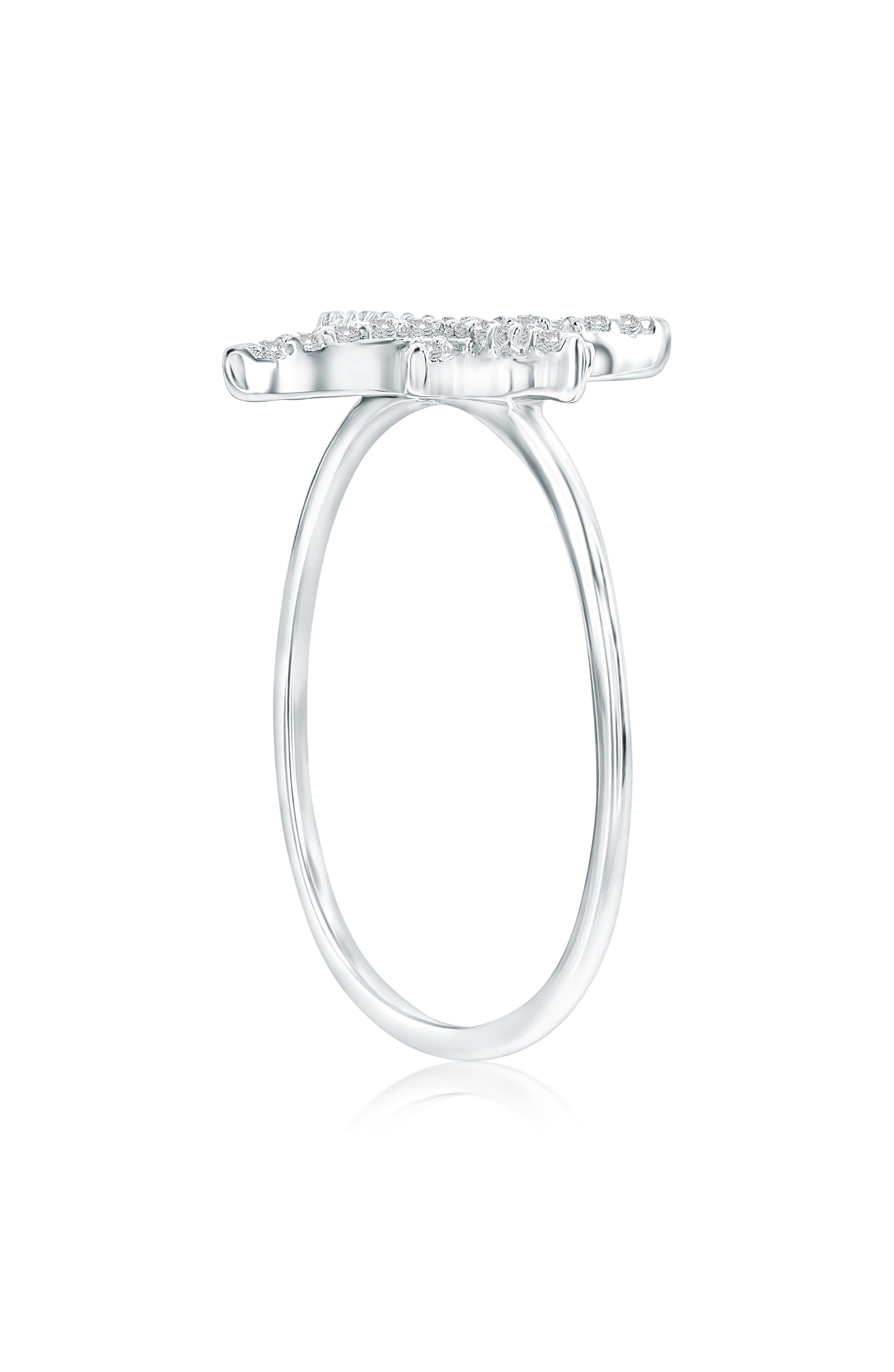 SIMONA Sterling Silver Cubic Zirconia North Star Ring