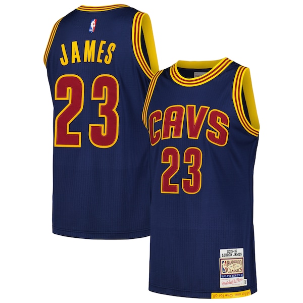 LeBron James Cleveland Cavaliers 2015/16 Hardwood Classics Authentic Jersey - Navy