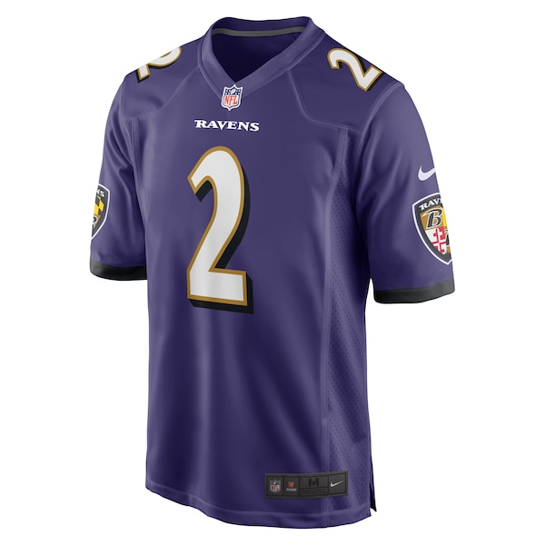 Nate Wiggins Baltimore Ravens Nike 2024 NFL Draft First Round Pick Player Game Jersey - Purple