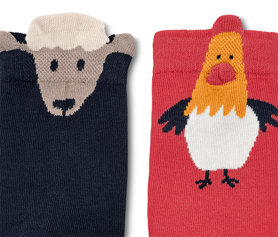 2 Paar Kleinkind-Socken, 3D
