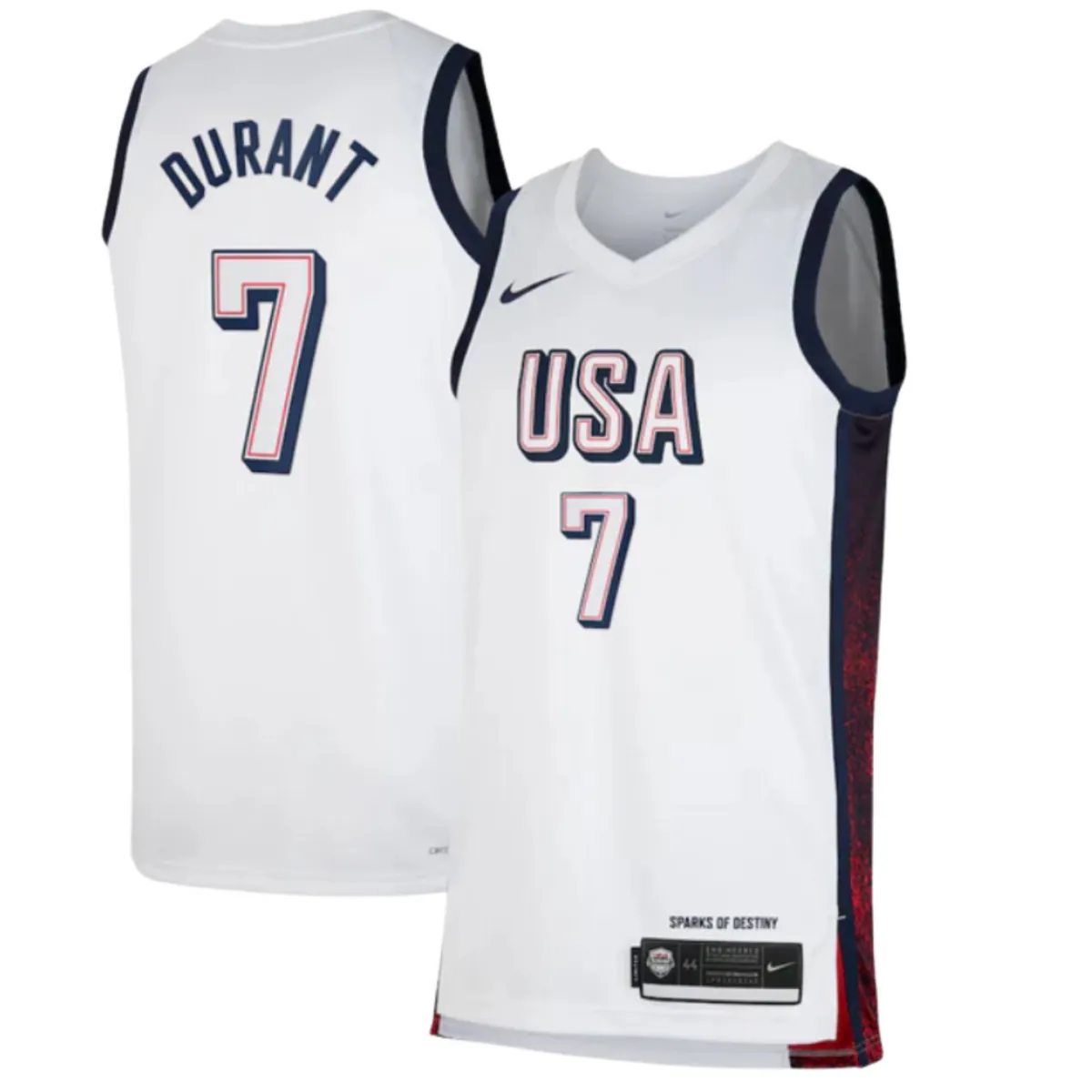 Kevin Durant #7 USA Men’s National Team USA 2024 OLYMPIC JERSEYS - White