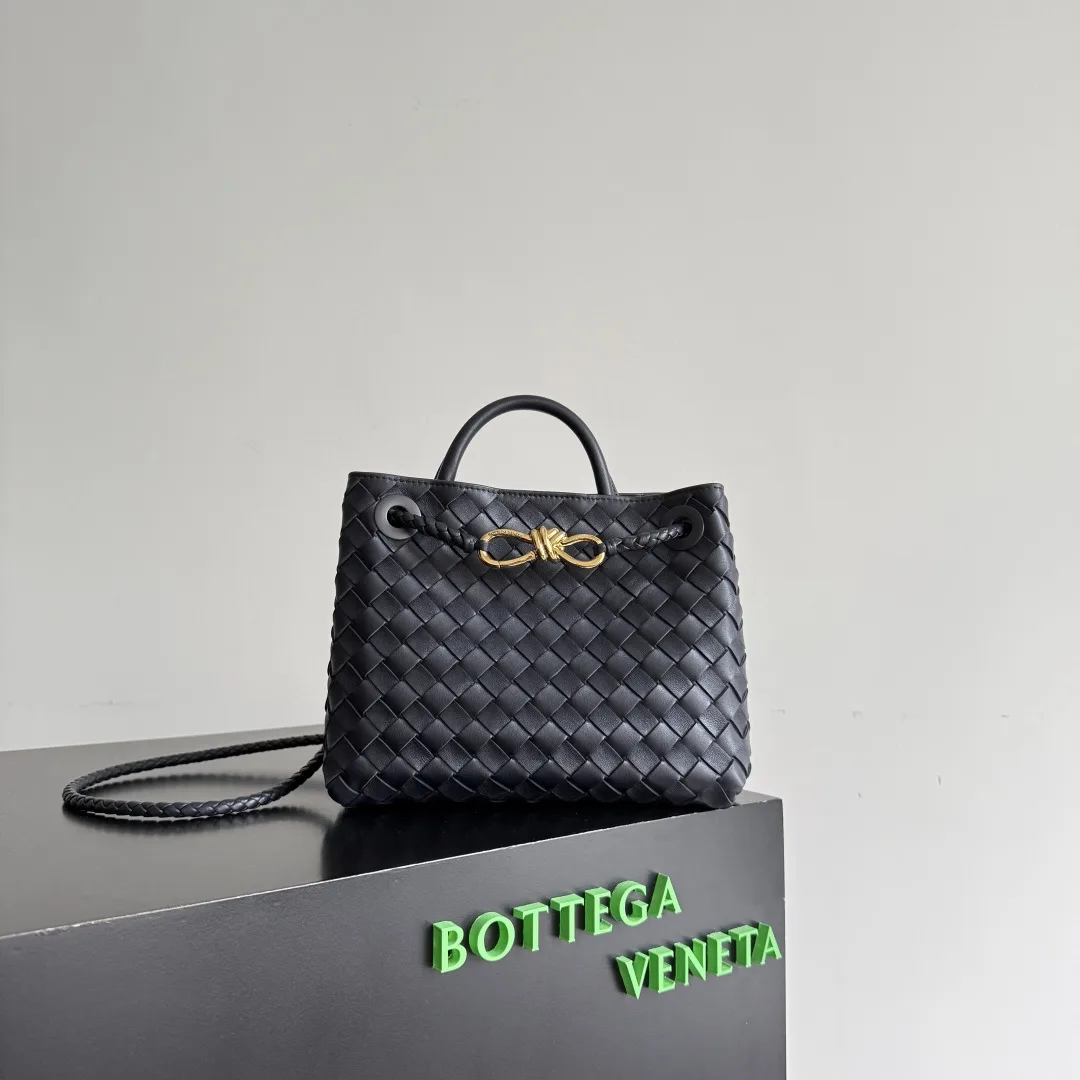 Bottega Veneta Andiamo White Intrecciato Woven Leather Top Handle Bag product photo from LabelPicks