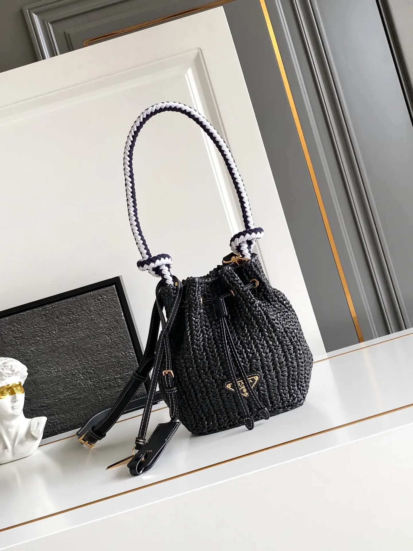 Prada Woven Leather Bucket Bag product photo from LabelPicks