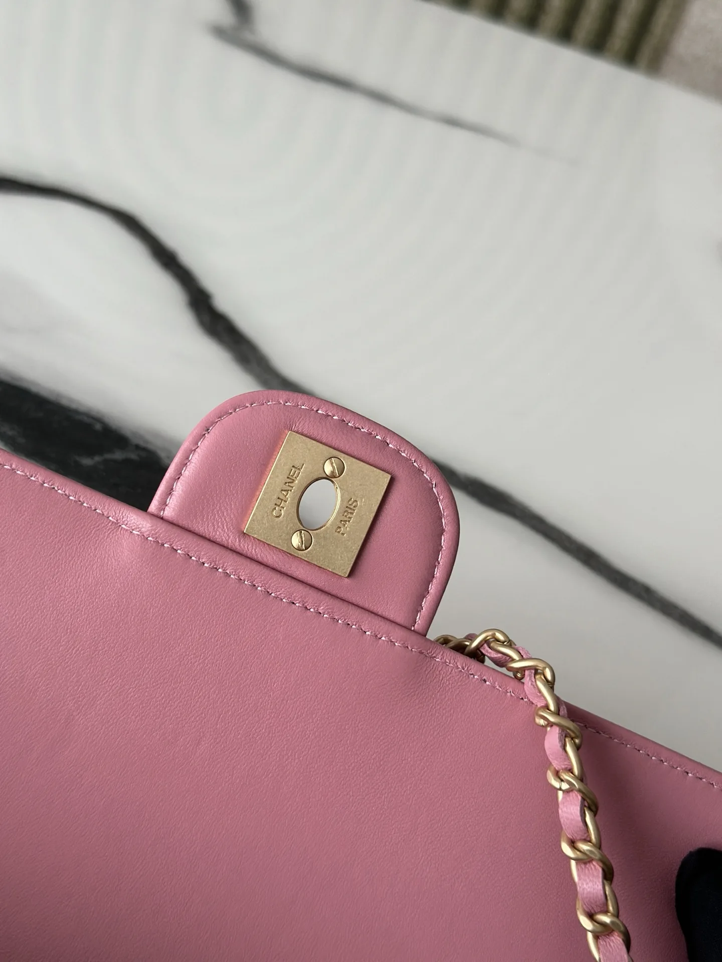 Chanel Pink Lambskin Shoulder Bag product photo from LabelPicks