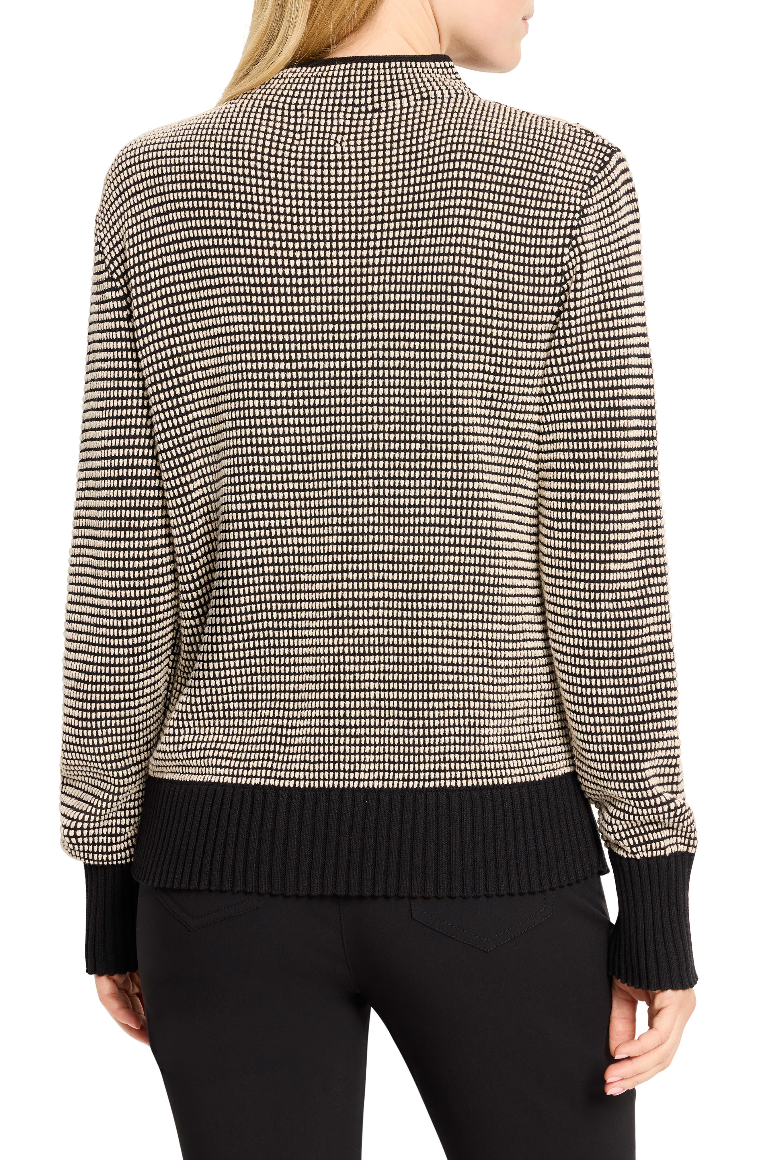 NIC+ZOE Mock Neck Pixel Knit Sweater
