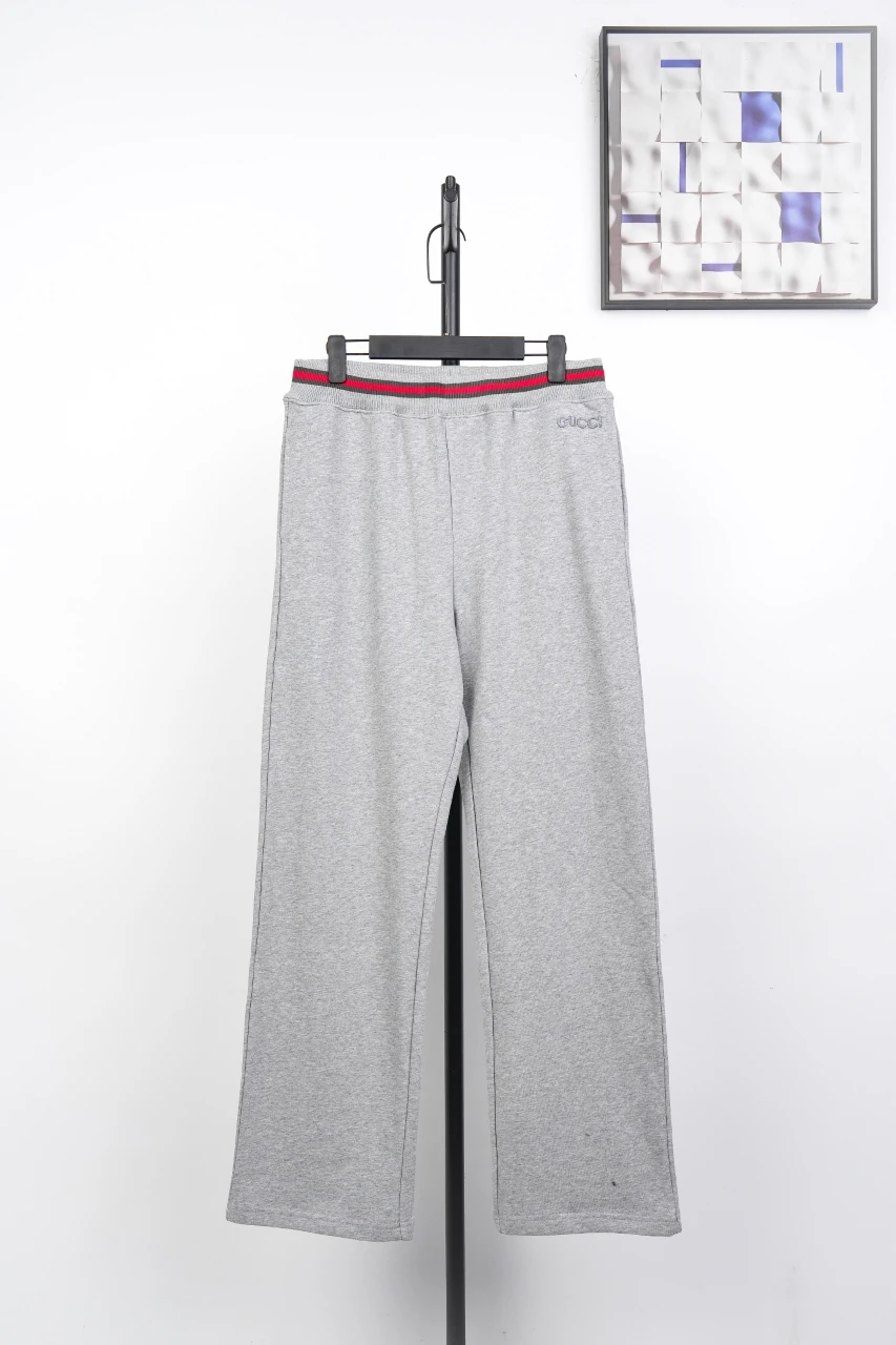 GUCCI Grey Web-Stripe Straight Track Pants product photo from LabelPicks