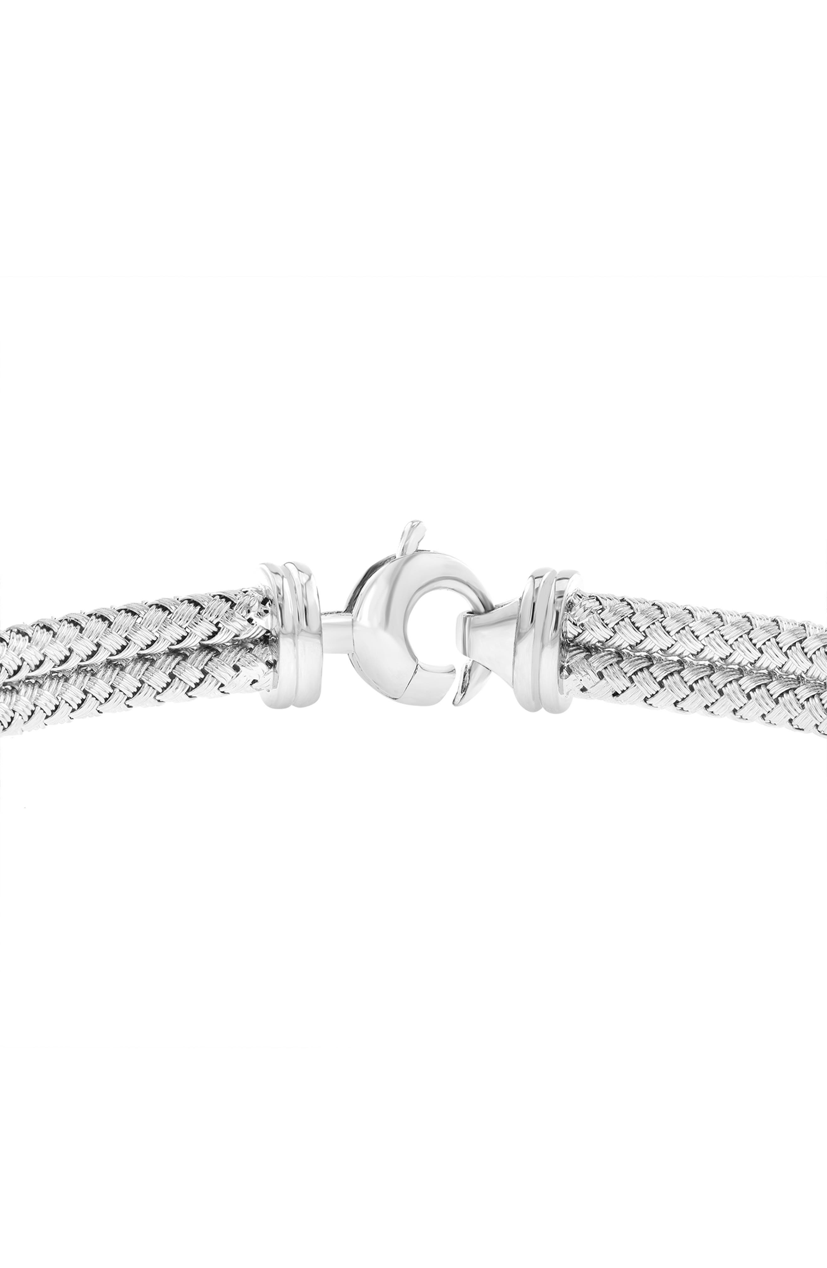 EFFY Sterling Silver Diamond Square Double Chain Bracelet