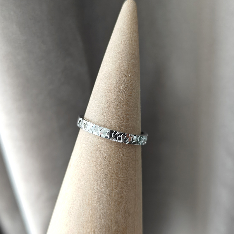 Same style S925 sterling silver couple rings, trendy minimalist open ring, live-stream jewelry