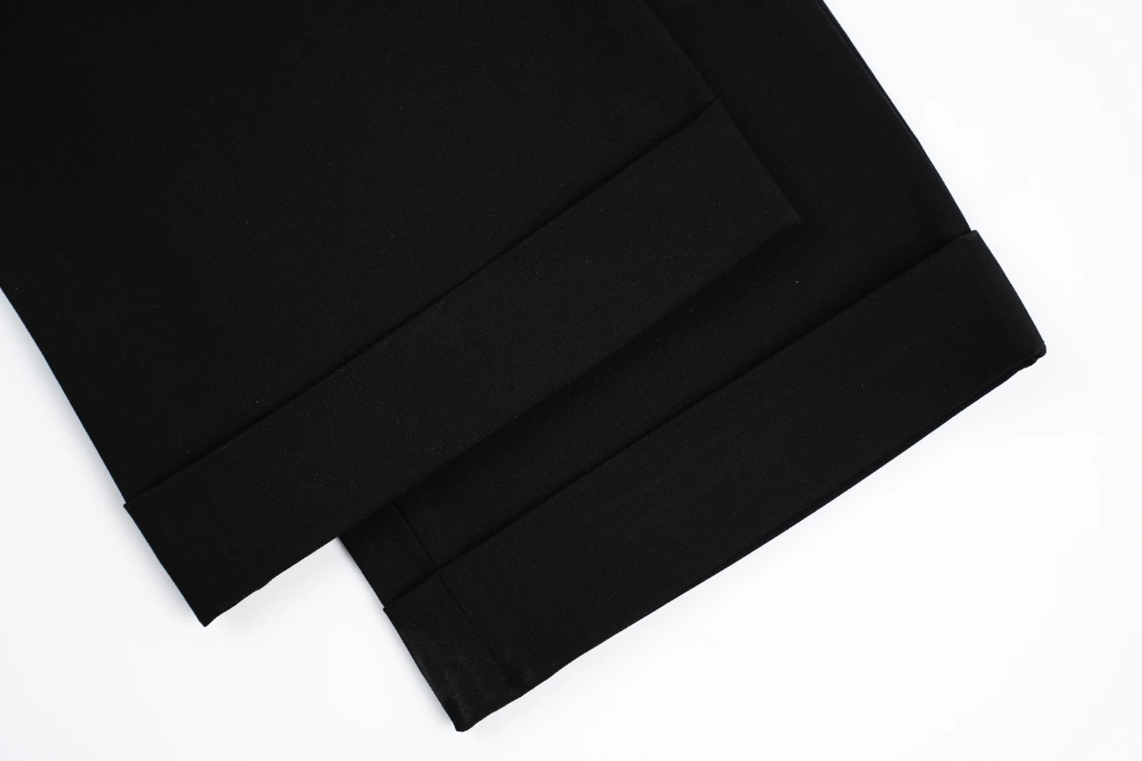 Miu Miu Black Elastic Waist Straight Trousers product photo from LabelPicks