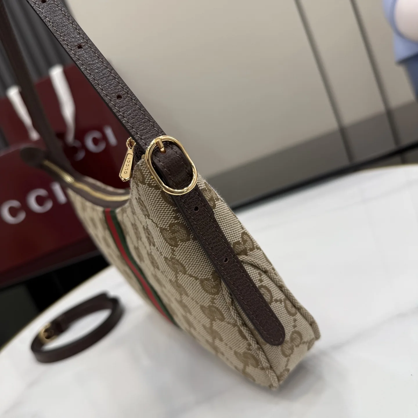Gucci Brown Quilted Leather Crossbody Bag product photo from LabelPicks