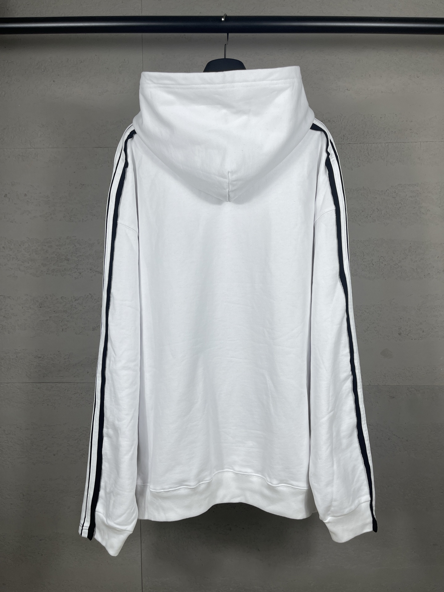 Color Matching Pull Strips Print Long Sleeve Hoodies