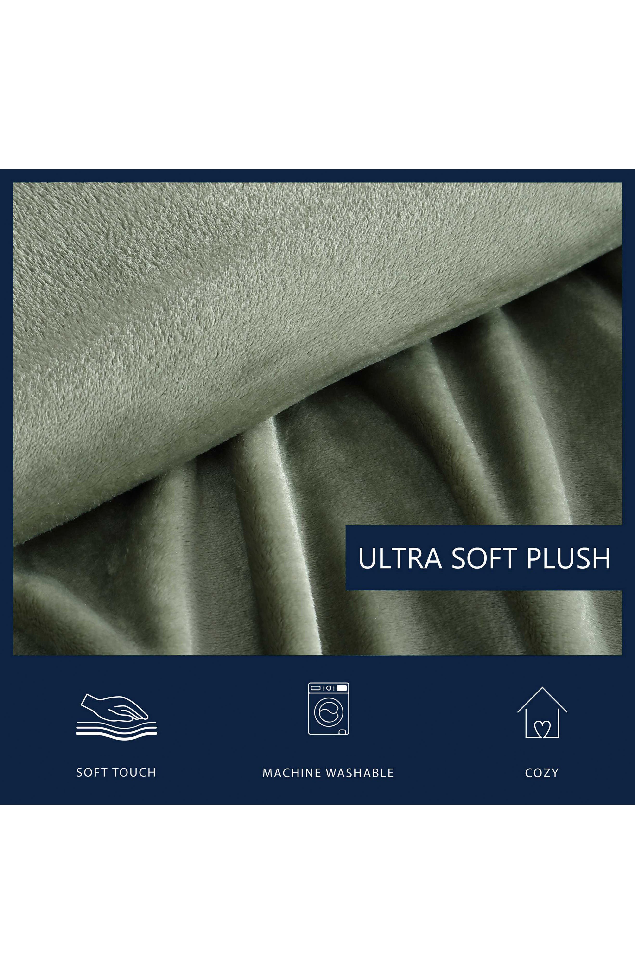 Nautica Solid Fleece Throw Blanket