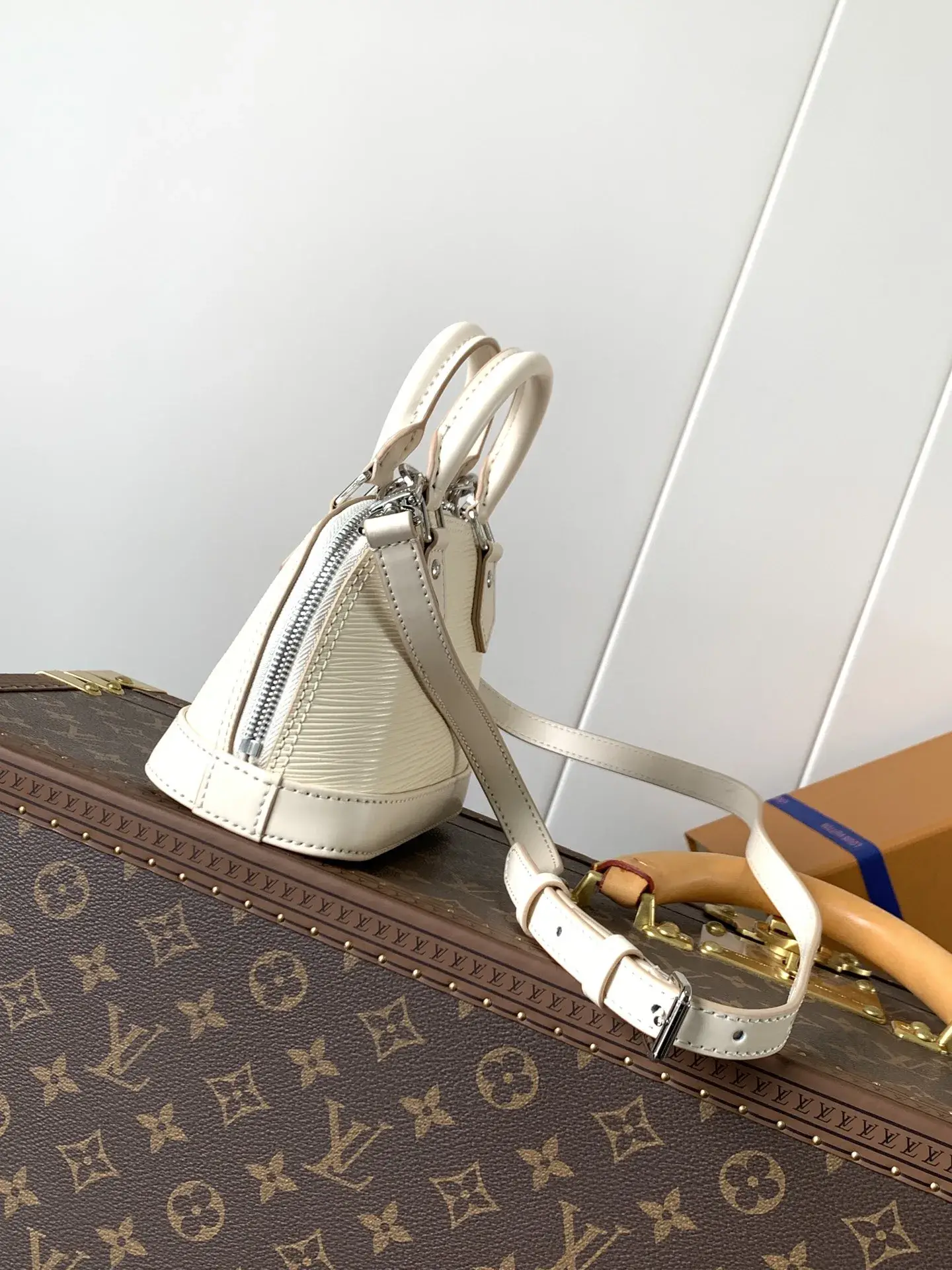 Louis Vuitton Alma Black Grained Leather Top Handle Bag product photo from LabelPicks