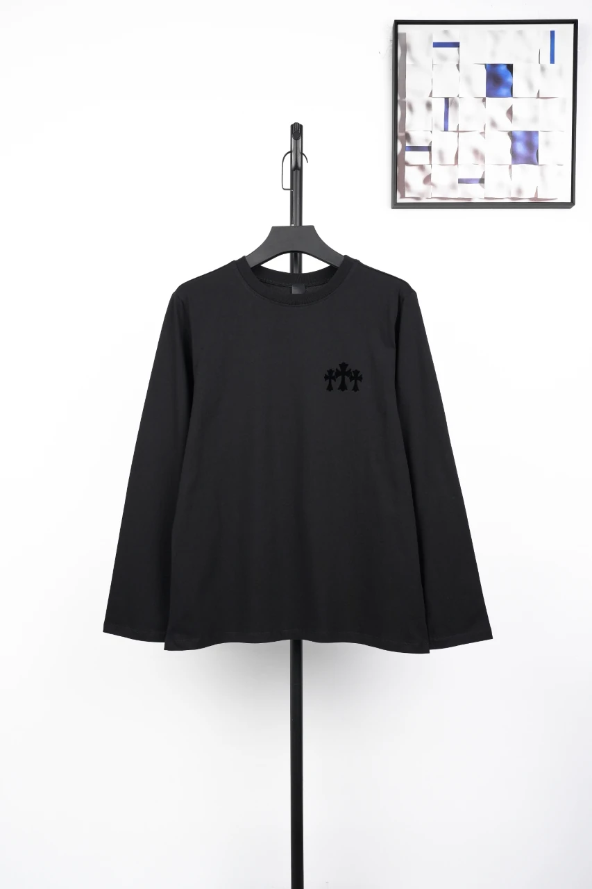 Chrome Hearts Black Flocked Cross Three Quarter Sleeve T-Shirt product photo from LabelPicks