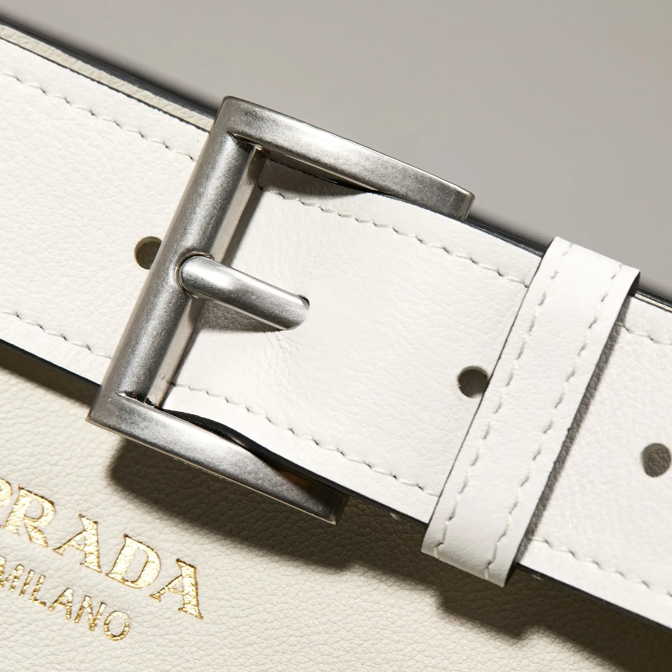 Prada White Lambskin Bucket Bag product photo from LabelPicks