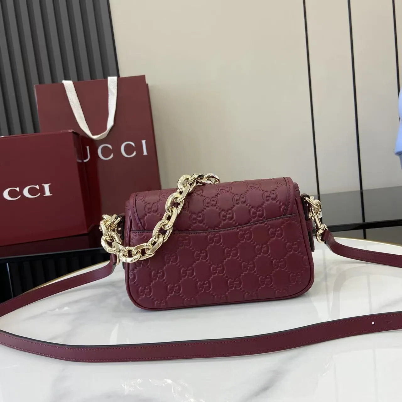 Gucci Red Calfskin Crossbody Bag product photo from LabelPicks