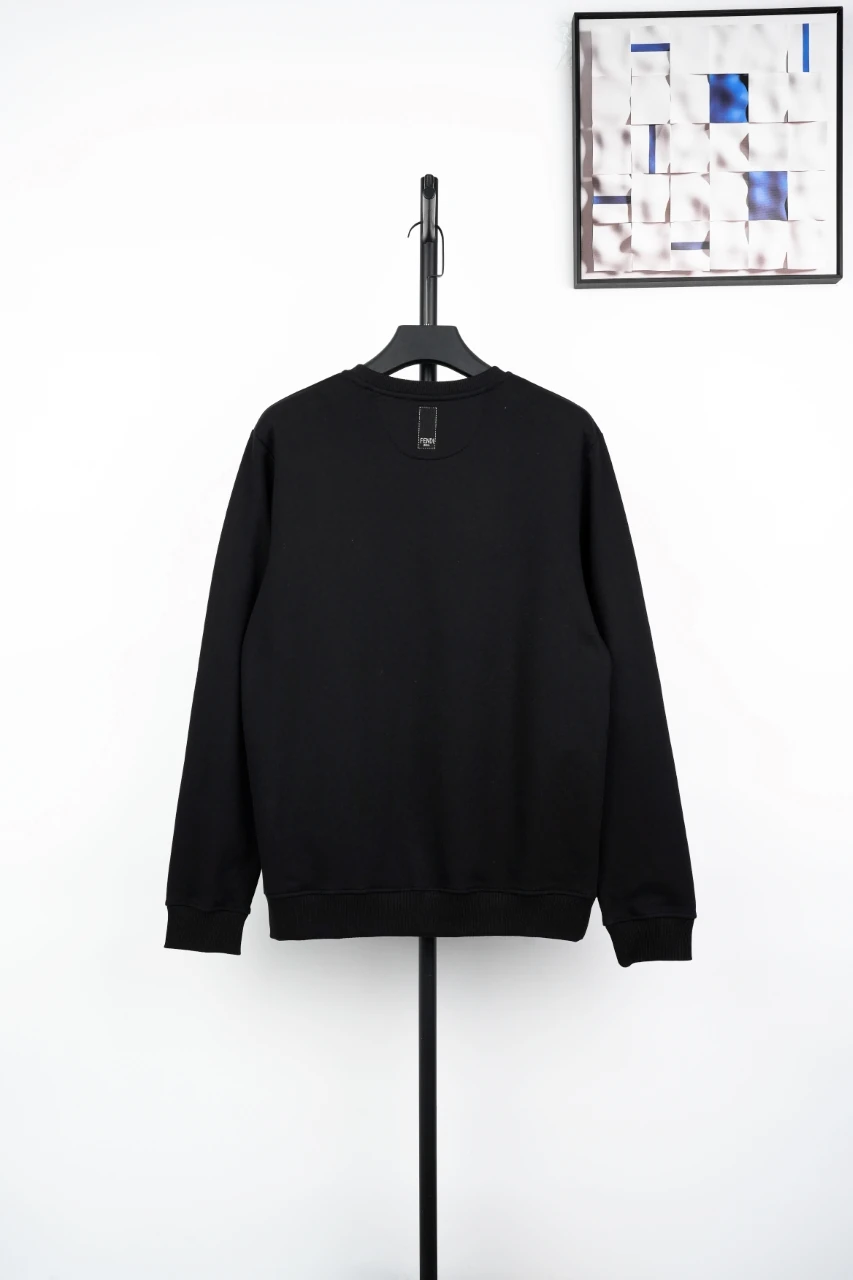 Fendi Black Front and Back Embroidered Logo Sweatshirt product photo from LabelPicks