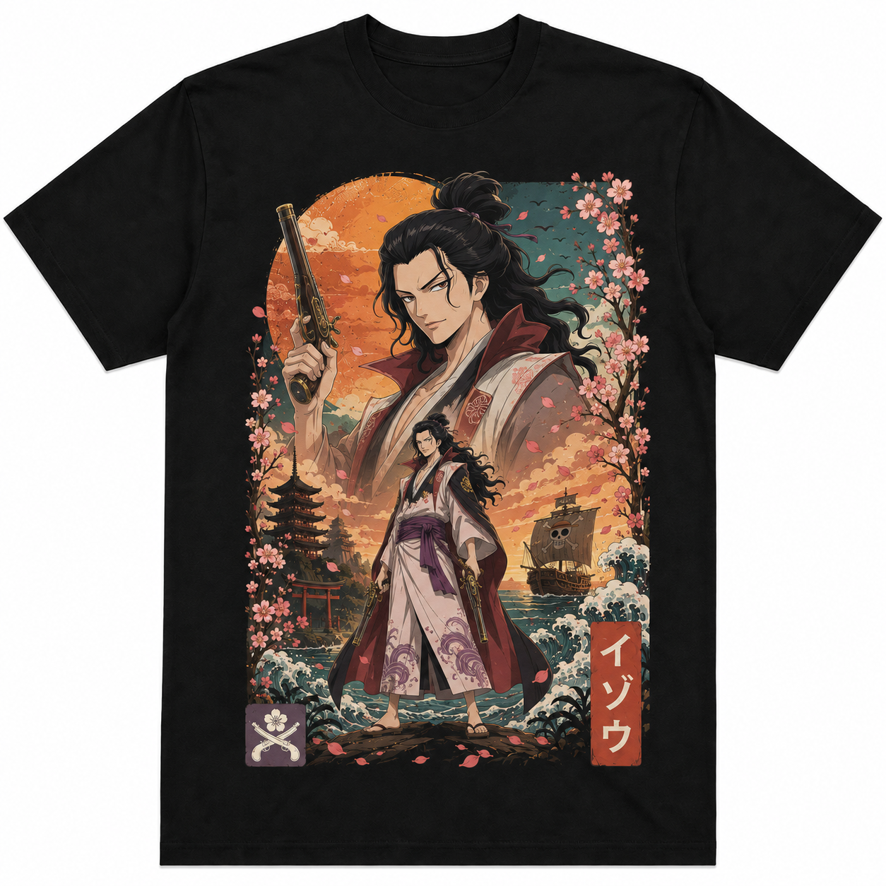 Remera Anime Izo One Piece Manga Corta