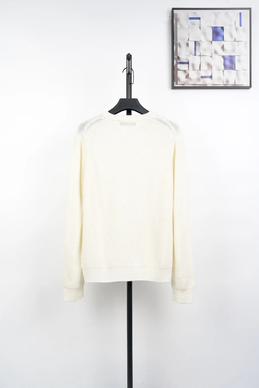 Louis Vuitton White Chunky Rib Half Zip Sweater product photo from LabelPicks