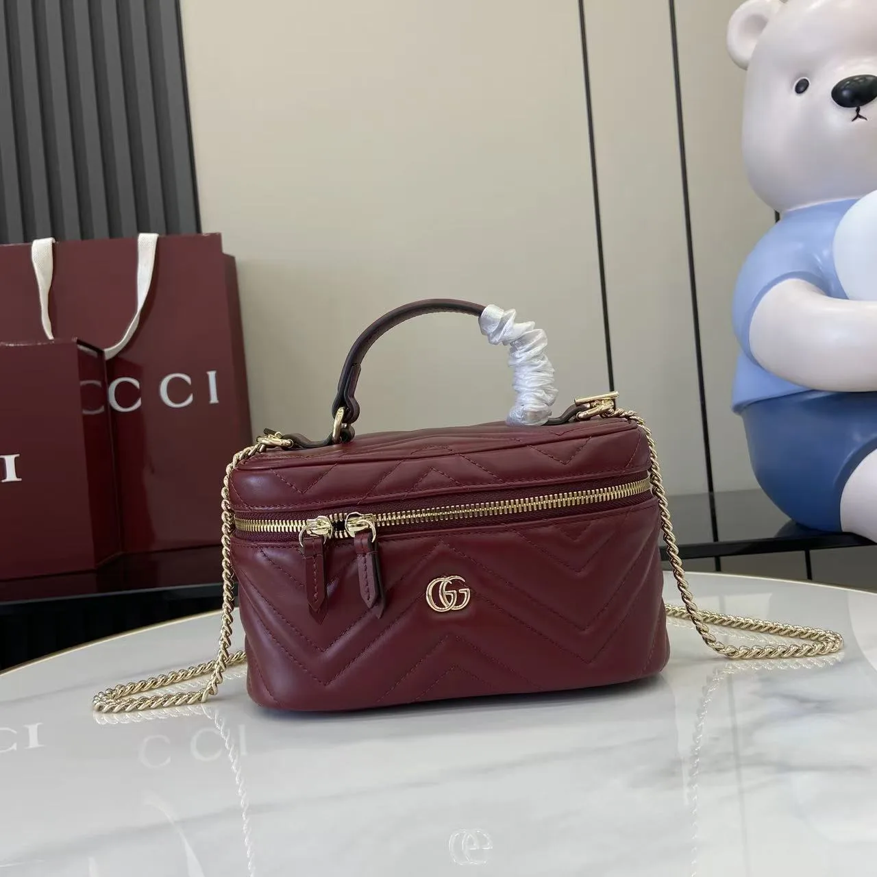 Gucci Marmont GG Supreme Canvas Top Handle Bag product photo from LabelPicks