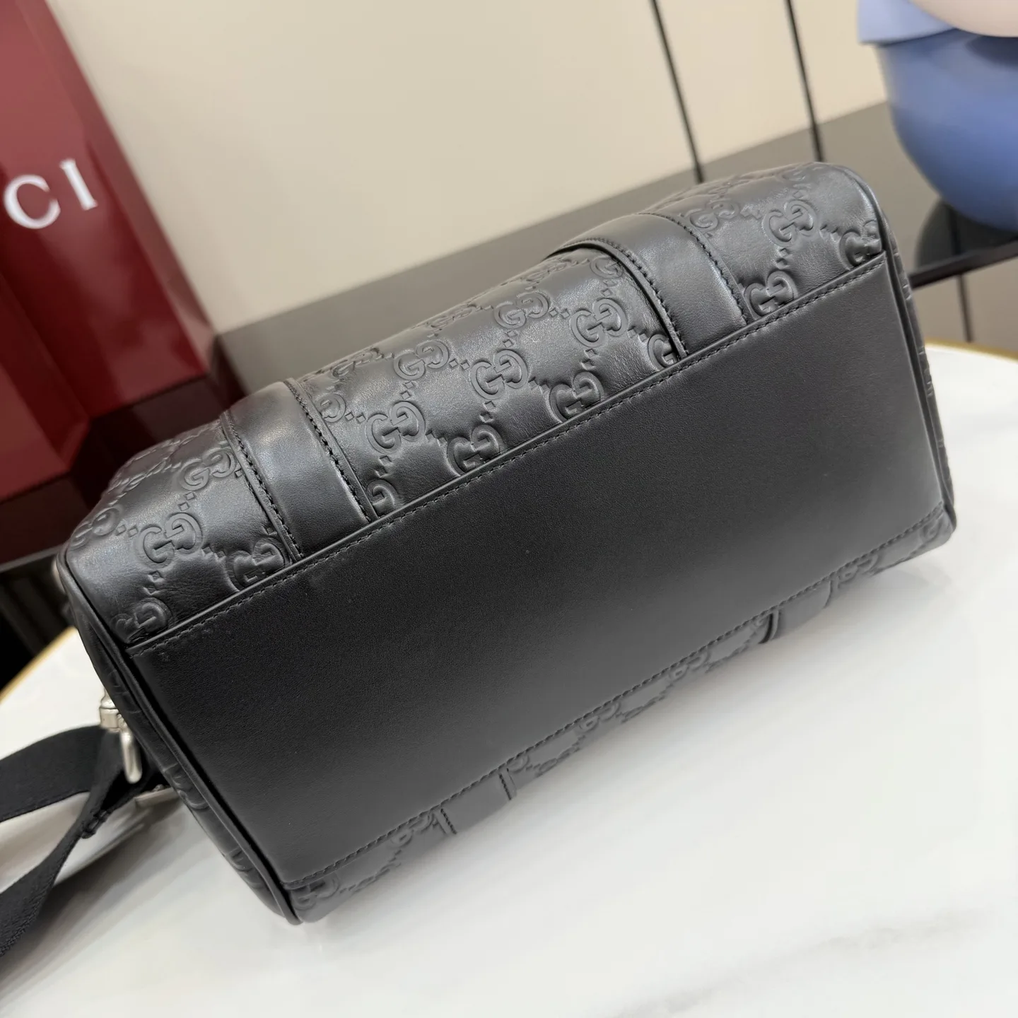 Gucci Black Smooth Leather Top Handle Bag product photo from LabelPicks