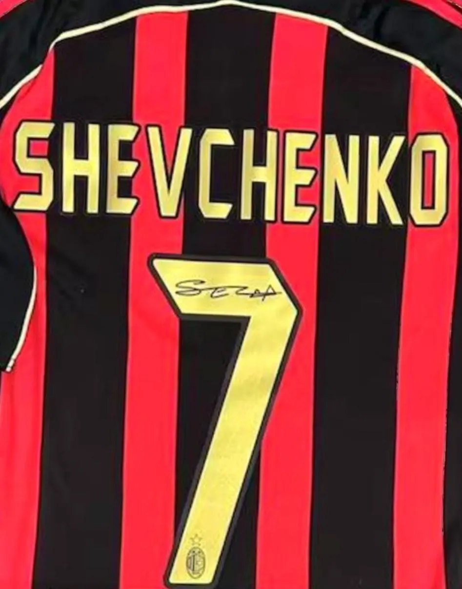 Andriy Shevchenko SIGNED AC Milan 06/07 Home Jersey/Shirt - COA - 2006/07 Retro
