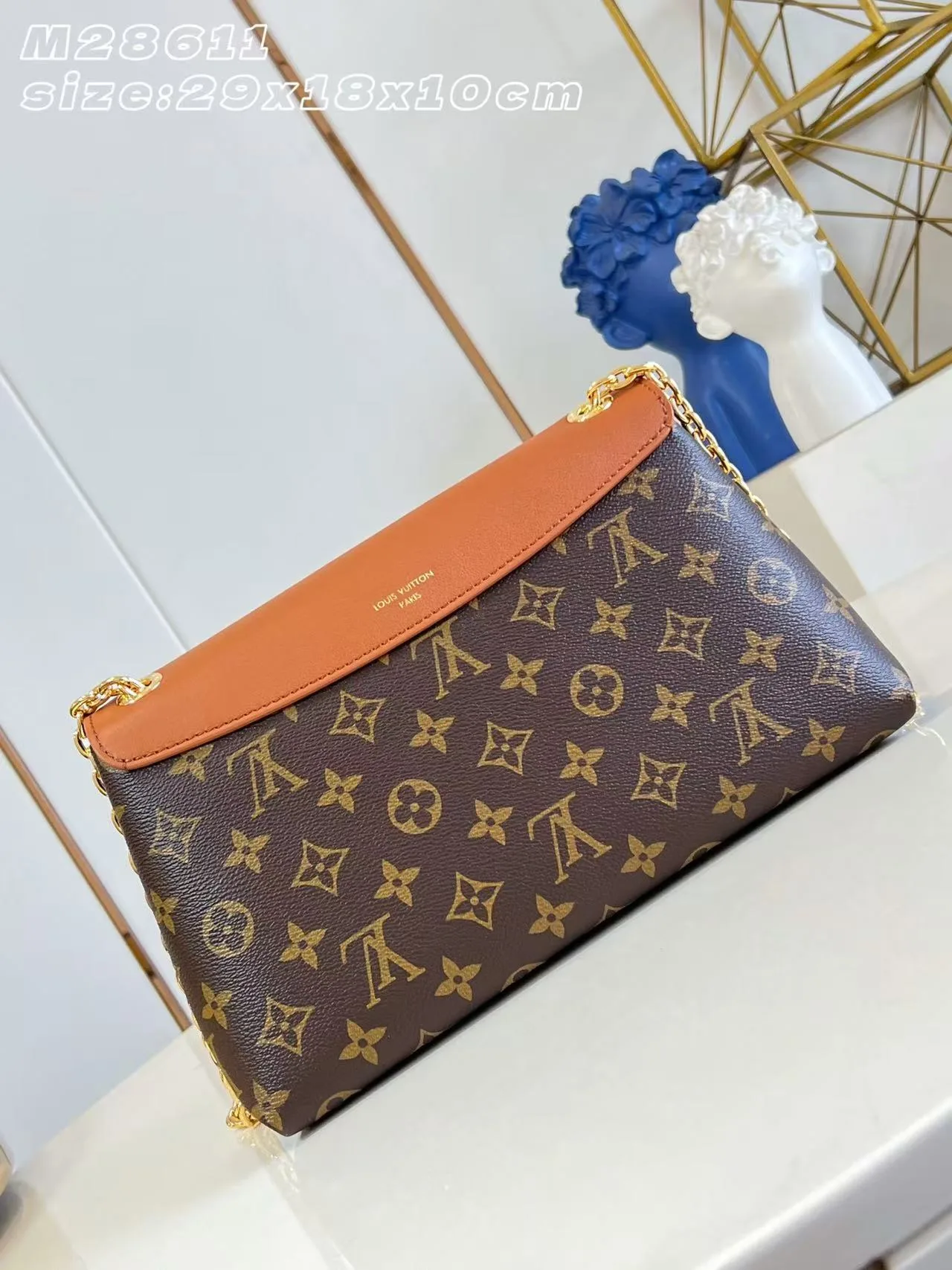 Louis Vuitton Gold Madeleine Canvas and Leather Shoulder Bag product photo from LabelPicks