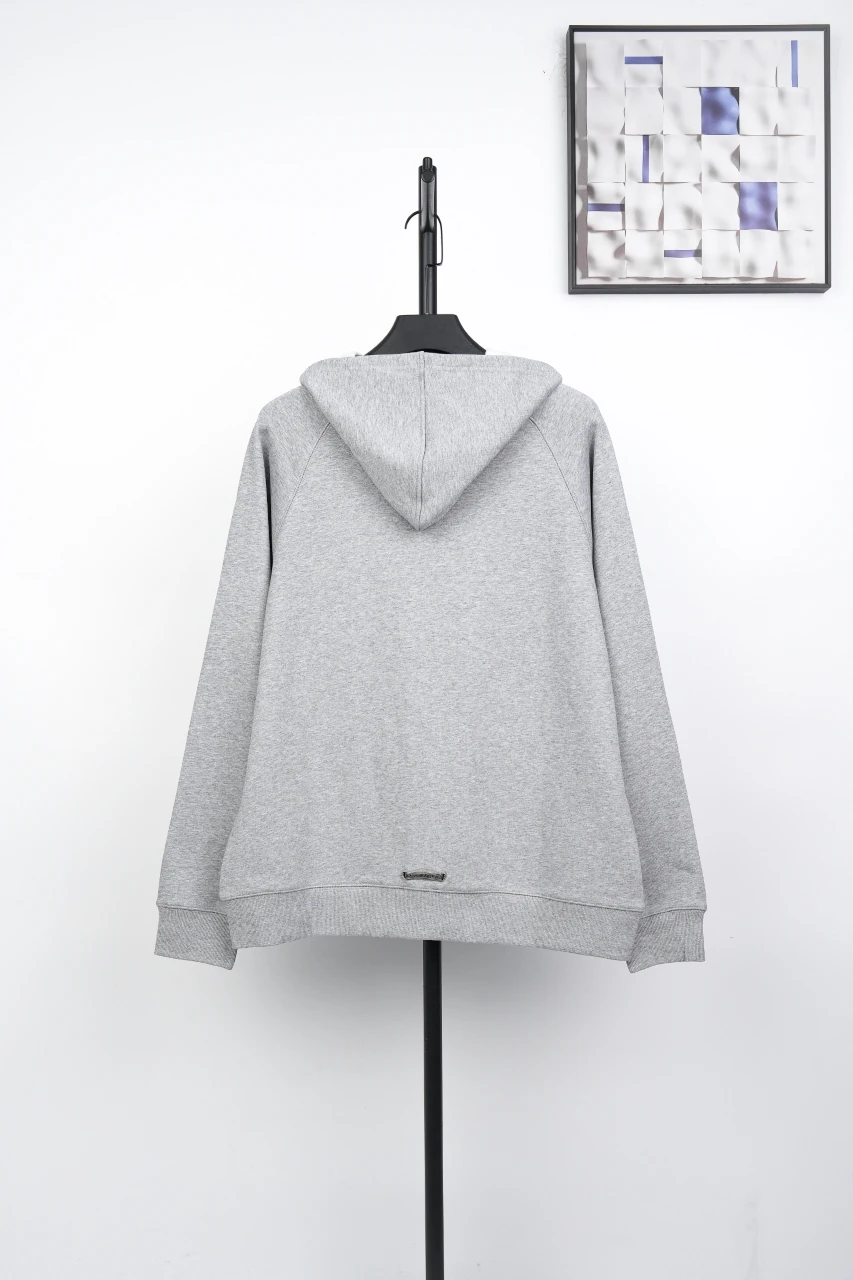 Chrome Hearts Grey Cross Leather Patch Hooded Jacket product photo from LabelPicks