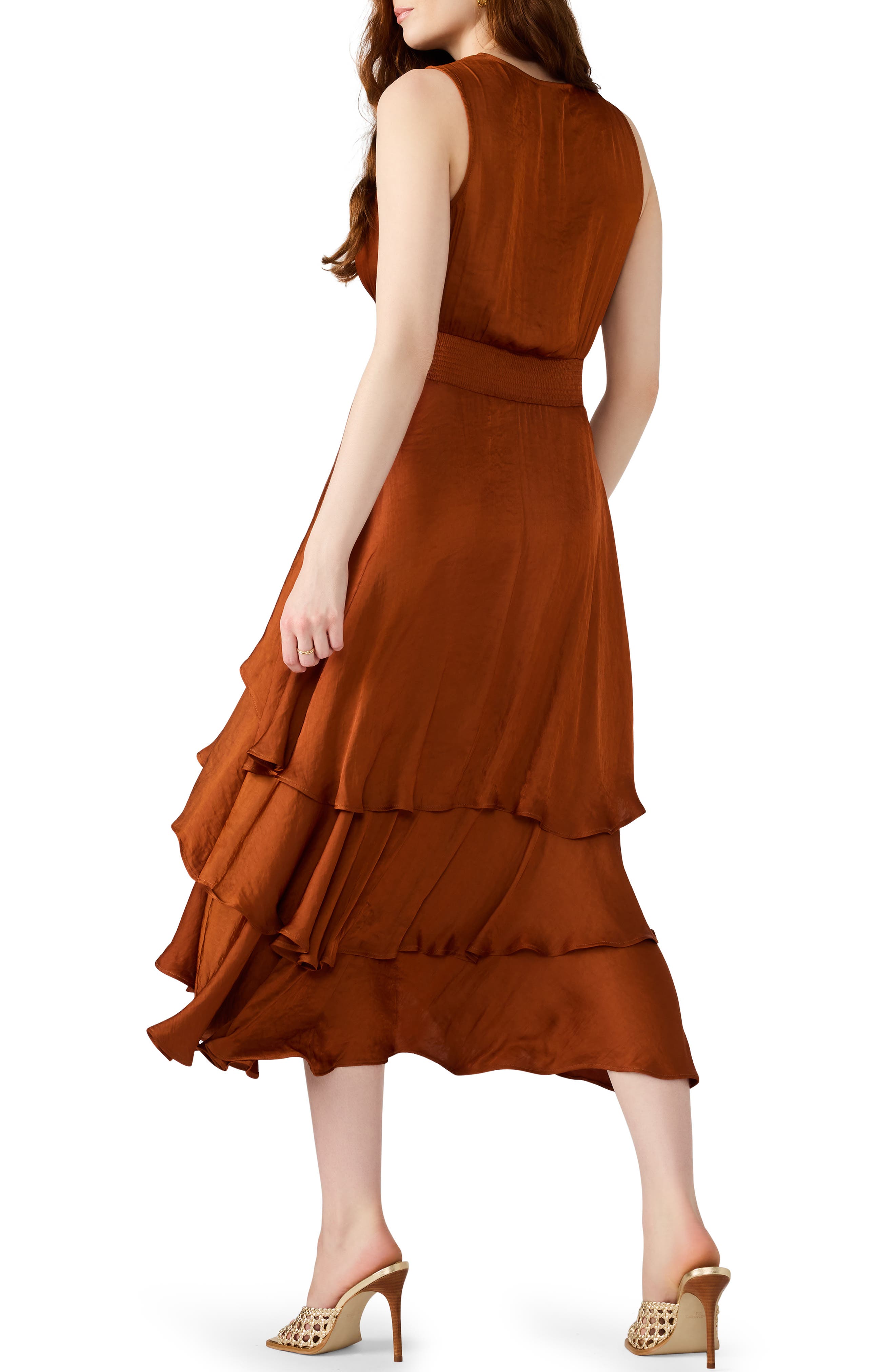 Steve Madden Beiley Sleeveless Tiered Midi Dress
