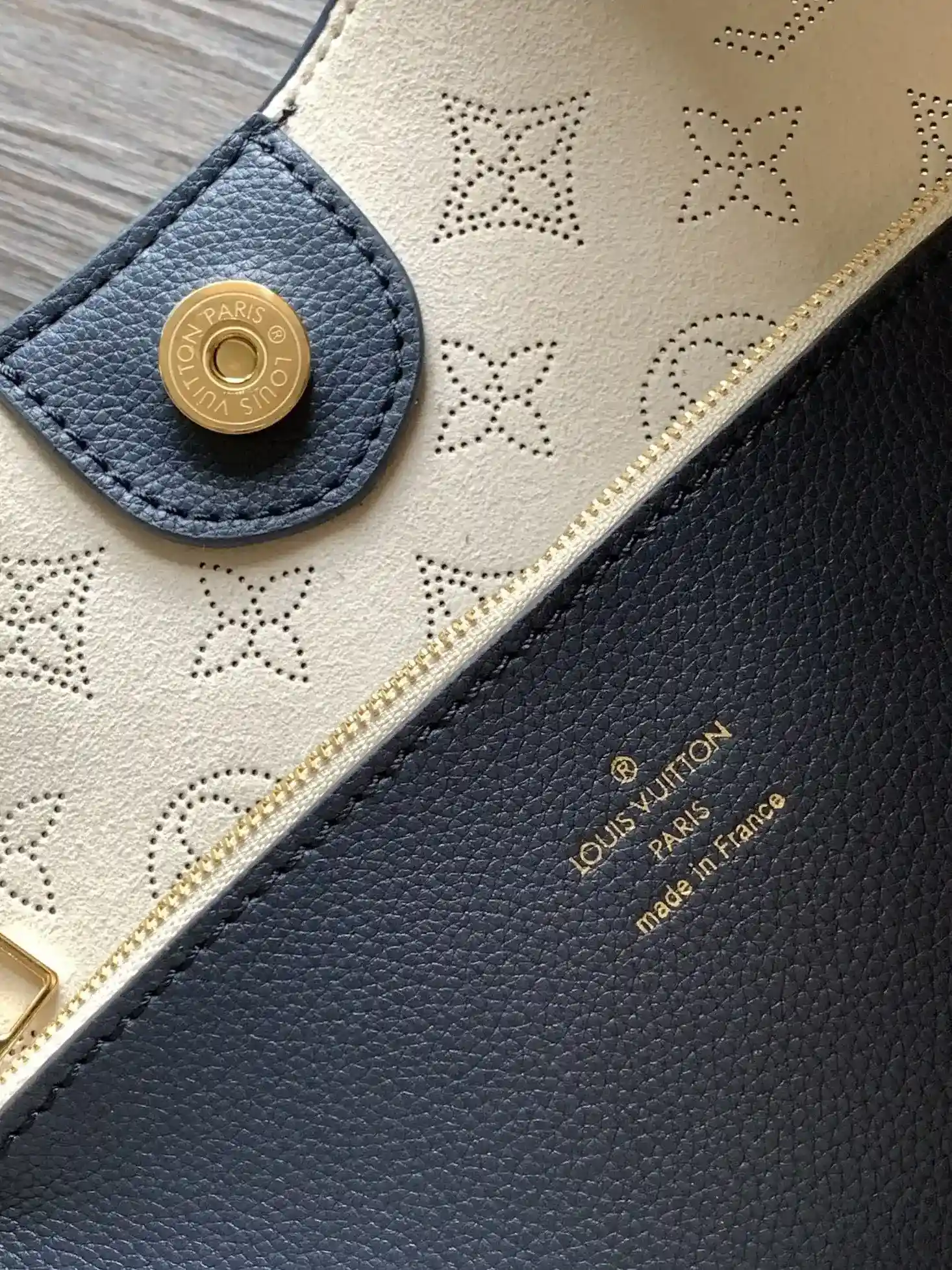 Louis Vuitton Navy Woven Leather Tote Bag product photo from LabelPicks