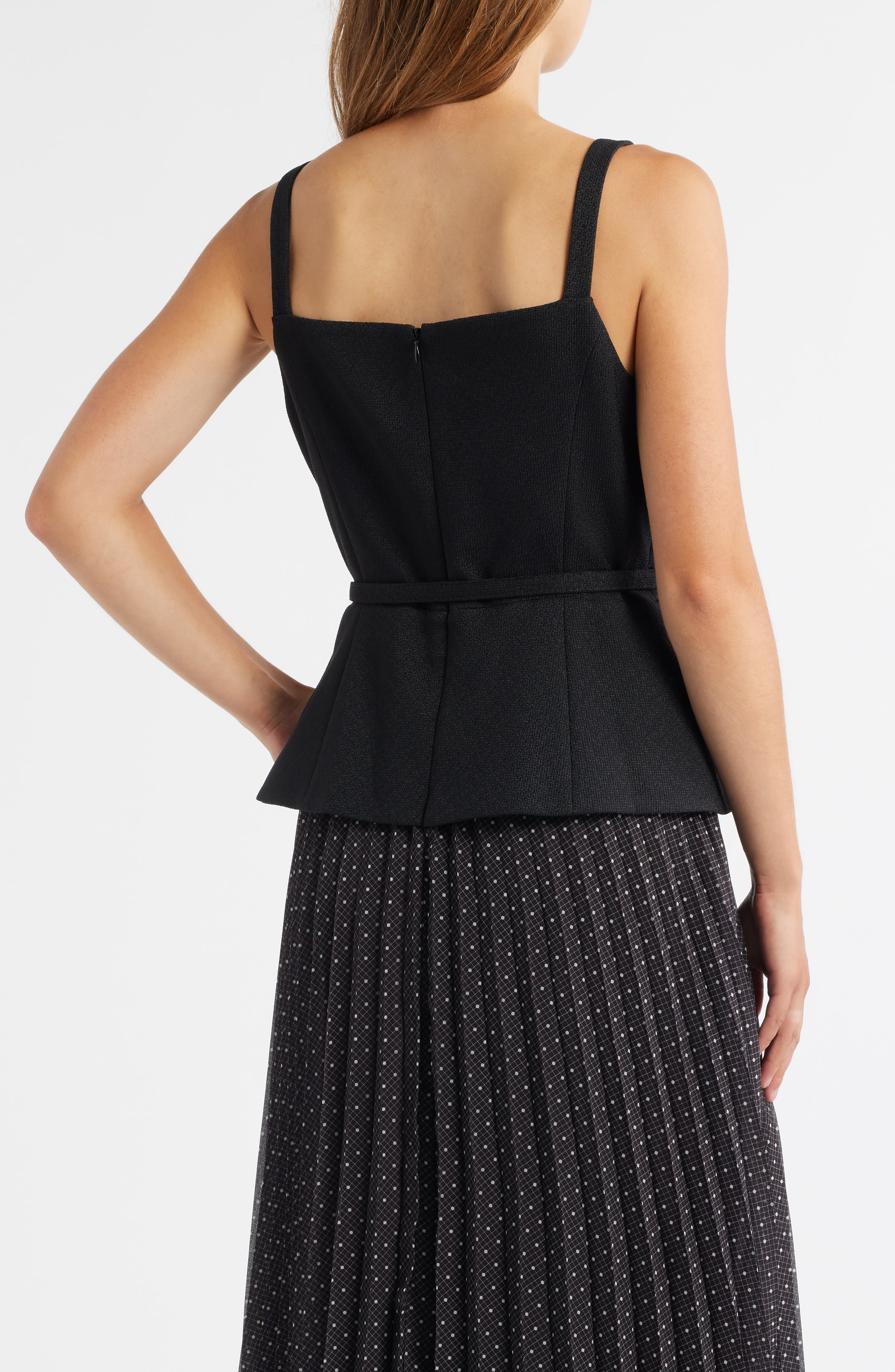 Julia Jordan Sleeveless Mixed Media Midi Dress