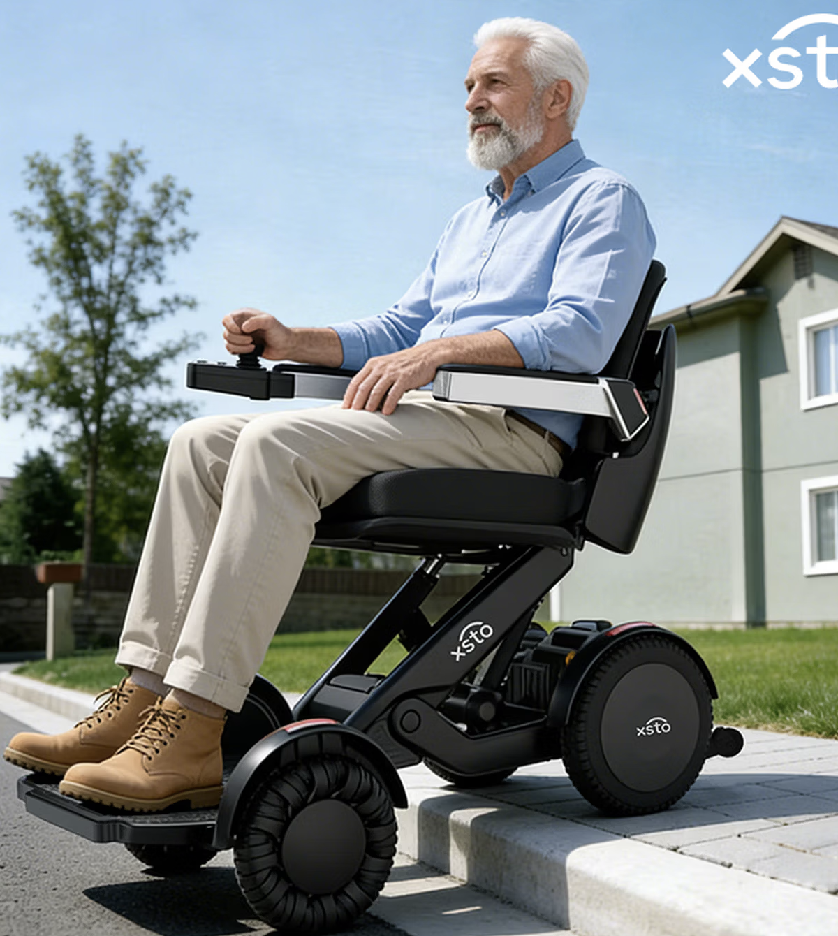 INNOVATION XSTO M4 Embodied Mobile Robot Self-Directional Movement Obstacle Crossing One-Key Electric Folding Wheel Chair - GreshamTech